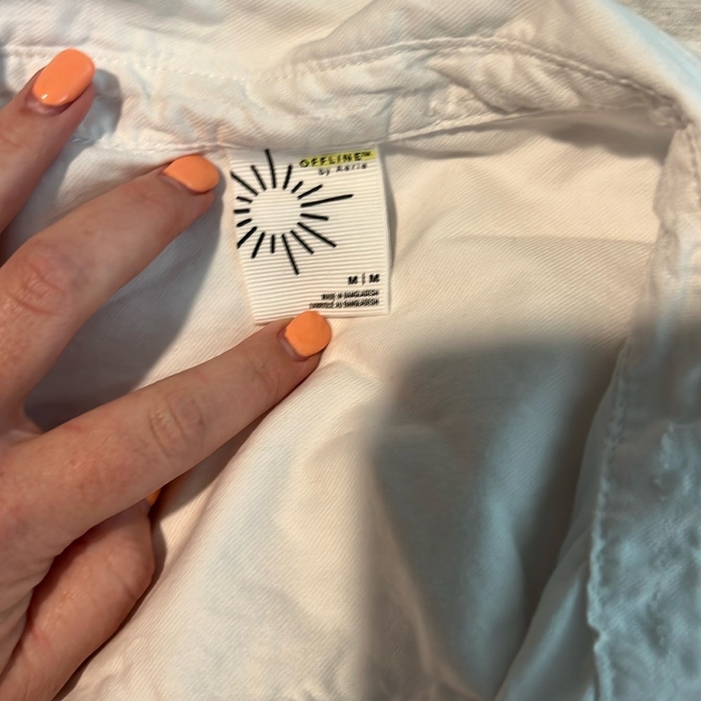 Oversized offline/aerie button down